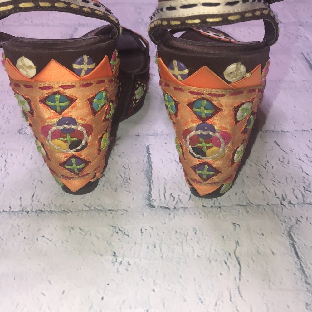 🔹Sam Edelman Boho Embellished Wedge Platform Sandals - Picture 3 of 8